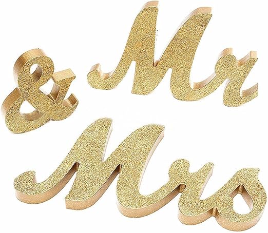 Amazon Com Wda Mr And Mrs Wooden Letters Wedding Sign Sweetheart
