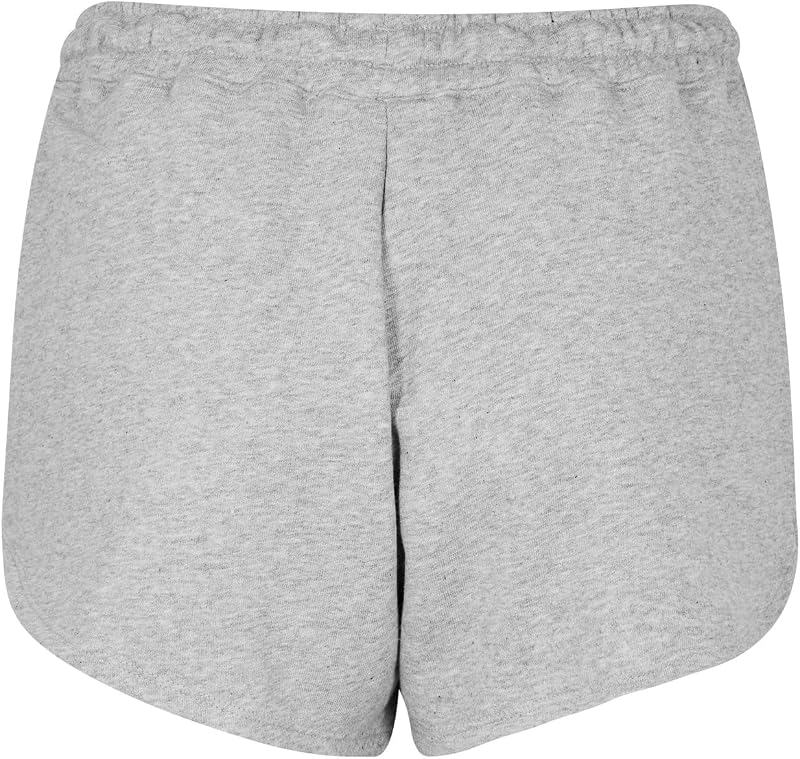 Identity French Terry - Pantaloncini da Donna, Grigio/Bianco (Medium Grey Heather/White), S