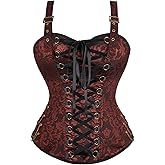 Zhitunemi Renaissance Corset Top for Women: Victorian Plus Size Strap Corset Top - Steampunk Costume for Cosplay Enthusiasts