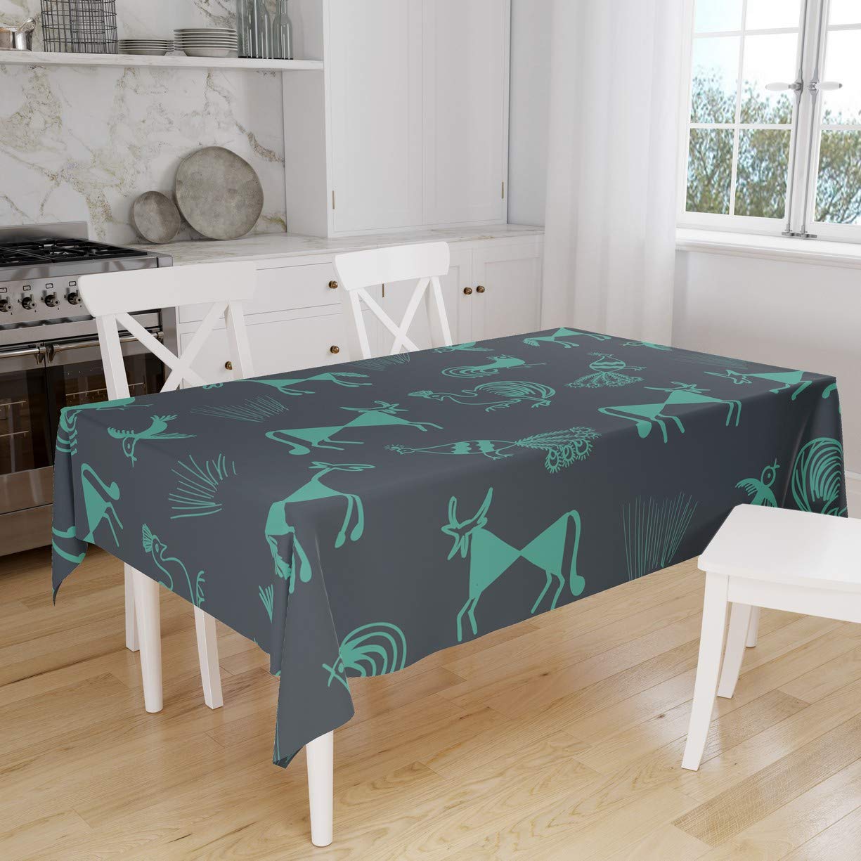 Bonamaison Kitchen Decoration, Tablecloth, 140cm x 160cm - Designed and Manufactured in Turkey