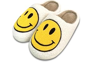 YJJY Kids Smile Face Slippers Girls Slippers for Kids Boys Soft Lightweight Cozy Indoor and Outdoor