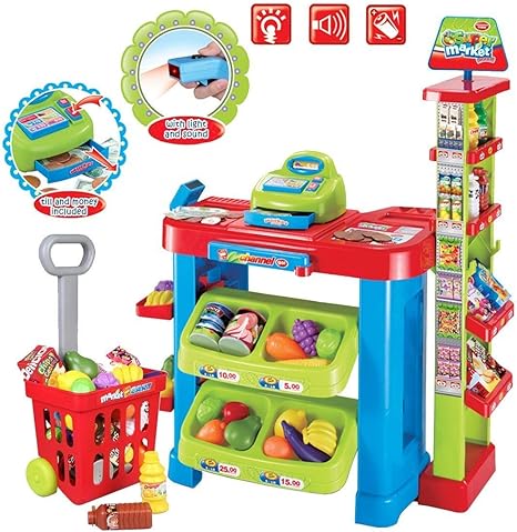 emma pretend play shopping