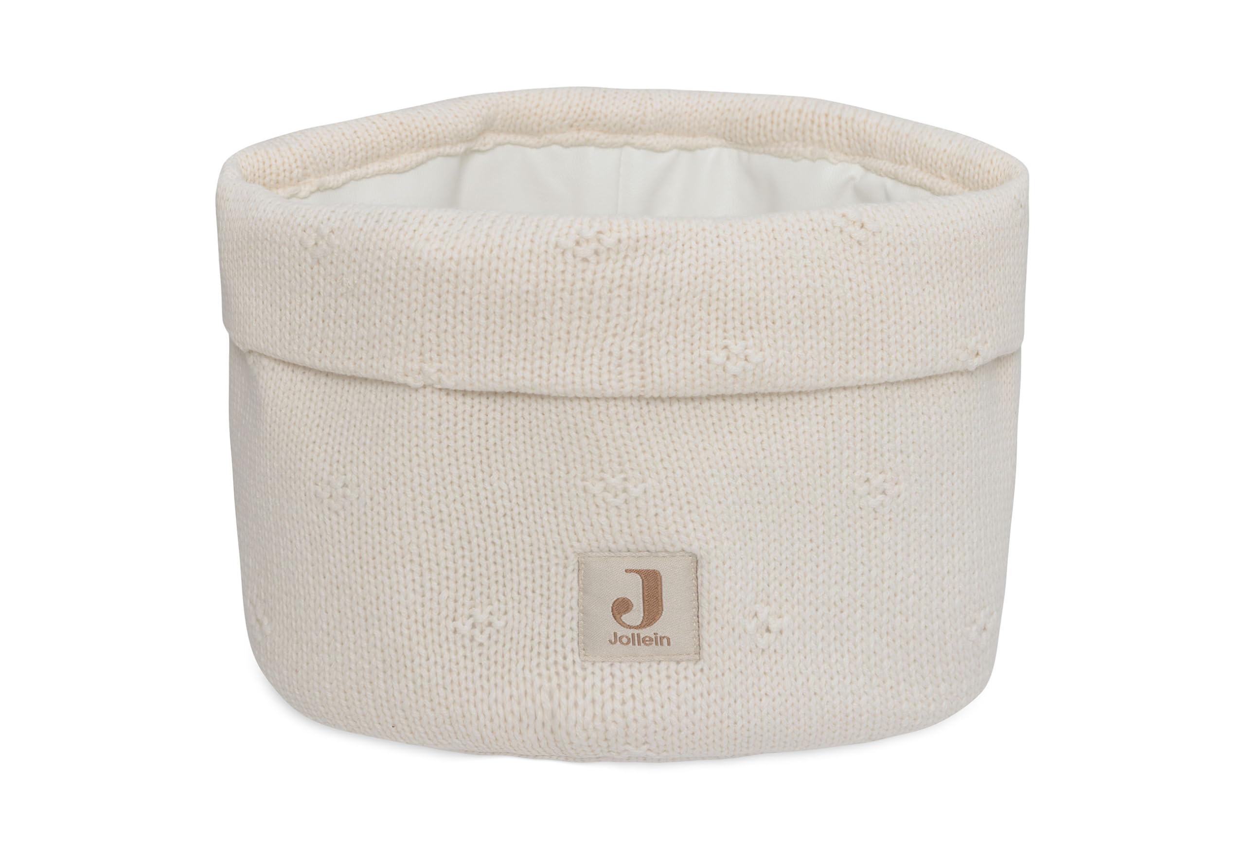 Jollein Cosy Knit Care Basket Ivory 60% Cotton 40% Acrylic 14 x 18 cm White