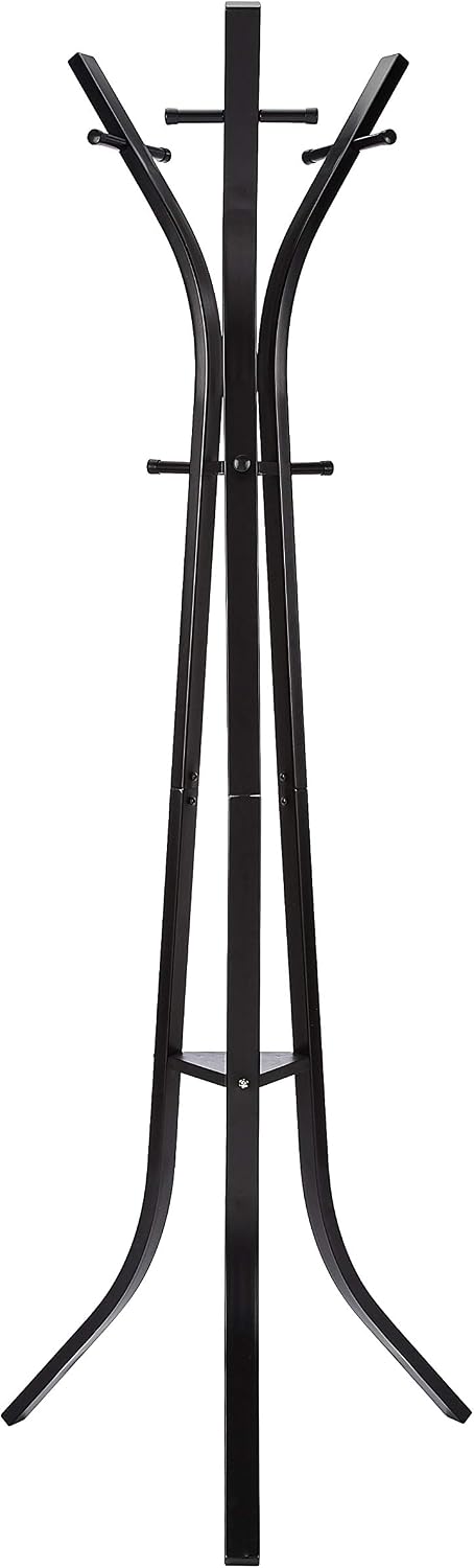 Amazon Basics Standing Metal Coat and Hat Rack - Black
