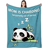 HEIFAM Gifts for Mom Birthday, Mom is Charging Blanket, Blanket for Mama from Daughter or Son, New Moms Gifts for Women, Chirsmas Pregnancy Gifts for Expecting Mama Valentine's Day, 50"X 60"
