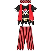 Kids Pirate Costume,Pirate Role Play Dress Up Set
