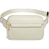 S-ZONE Fanny Packs for Women, Genuine Leather RFID Blocking Crossbody Bags Purses, Sling Waist Bag, Fashionable Chest Bag, Gifts Travel Running Adjustable Strap Men
