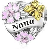 DALARAN 925 Sterling Silver Mother Daughter Sister Wife Friend Grandma Charms Bead for Charm Bracelet Necklace