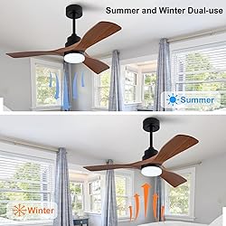 OMYU 42 Inch Ceiling Fans with Lights and