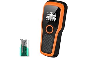 MEAPRO Stud Finder Wall Scanner, 5 in 1 Stud Detector for Center and Edge of Wood, Metal, Joist Pipe and AC Wires, Stud Beam Finder with Upgraded Intelligent Chip, HD LCD Screen and Audio Alarm