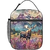 VANZEV Insulated Lunch Box for Women Men, Moose Lunch Box Reusable Portable Lunch Bag Cooler Tote Waterproof Lunch Container for Office Picnic Work Travel Hiking