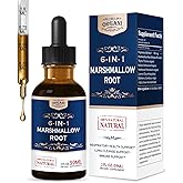 ORGANIHERBENCE Marshmallow Root Extract Drops, 6-in-1 Marshmallow Root Blend for Respiratory Health Support, Lung Cleanse Support & Immune Support. Herbal Supplement w/Thyme Mullein Elderberry. 2 oz