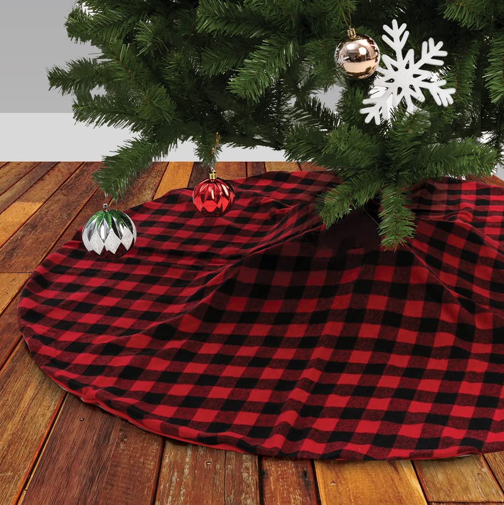 Red And Black Plaid Tree Skirt 