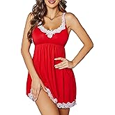 Avidlove Women Sexy Sleepwear Lace Chemise Nightgown Full Slip Babydoll Sleepwear