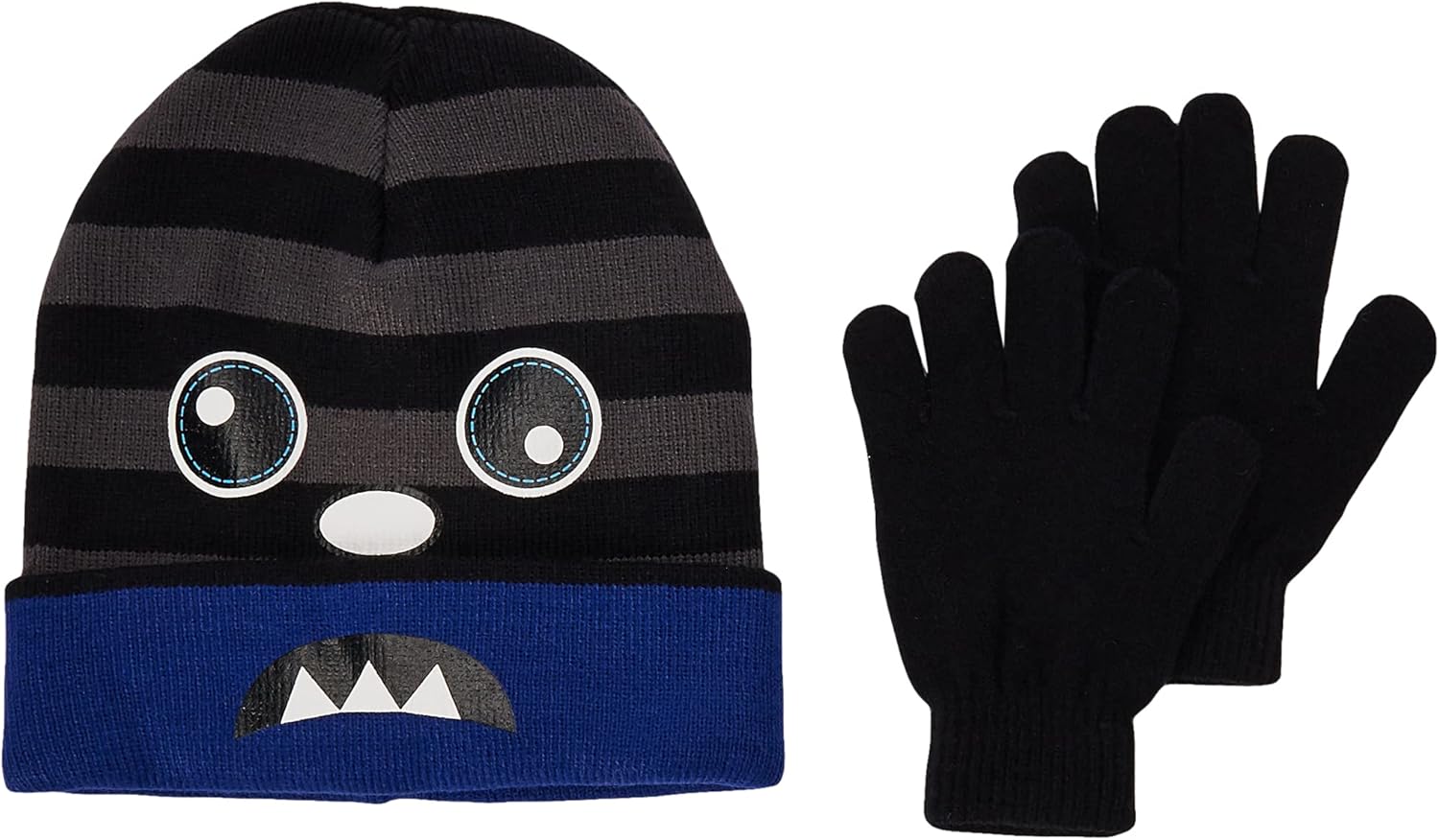 Spotted Zebra Boys' Hat Scarf Mittens Gloves Cold Weather Accessories Sets: Clothing