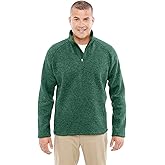 Devon & Jones Men's Bristol Sweater Half Zip Fleece, XXXX-Large, Forest Heather