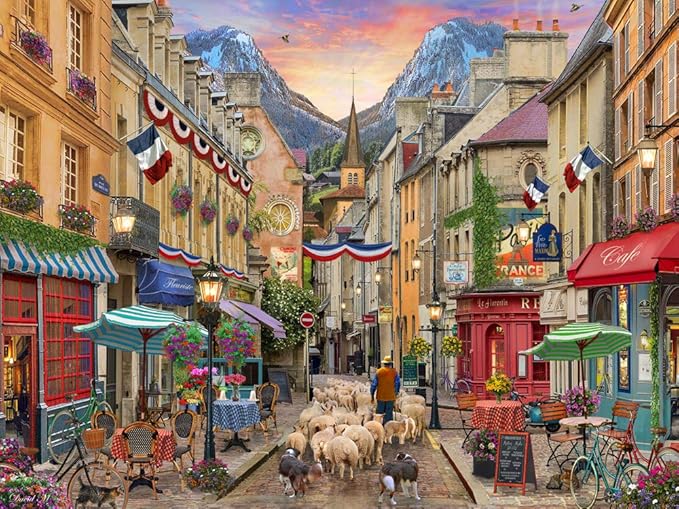French Village Jigsaw Puzzle 550 Piece, Jigsaw Puzzles Amazon Canada