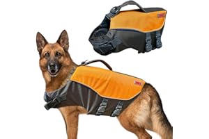 KONG Aqua Pro Dog Flotation Life Jacket Vest, Swimming Float Aid with Safety Handle, Adjustable Comfortable Durable Preserver High Buoyancy Coat (Small)
