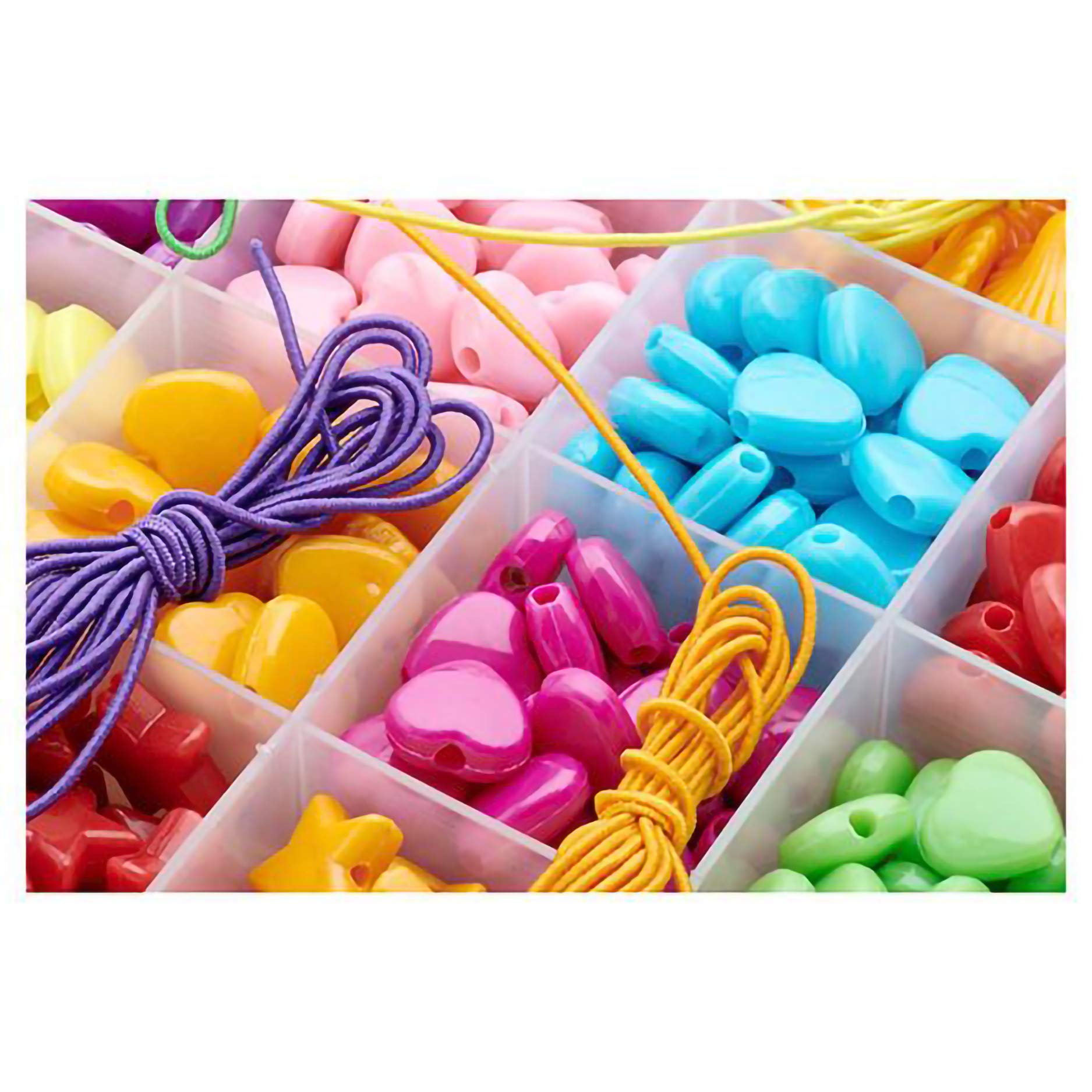 Premier Stationery Craft Beads Shapes String Included, Assorted Colours, Various