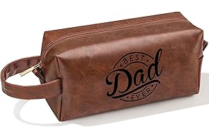 SheCare Father's Day Gifts Dad Gifts for Father's Day Gifts from Wife Daughter Son Father's Day Gifts for Dad Husband New Dad Gifts Leather Toiletry Bag for Mens Fathers Day Dad Gifts for Dad