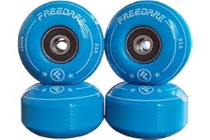 FREEDARE Skateboard Wheels 52mm and Bearings, Spacers Installed 92A for Street Tricks(Pack of 4)