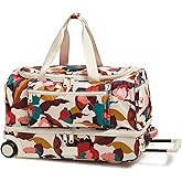 Recycled Ripstop Foldable Rolling Duffel Bag