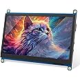 JUN-ELECTRON 7 inch Mini Monitor, HDMI IPS Display 1024x600 Capacitive Screen for Raspberry Pi/Laptop/PC/Windows 11/10, Non-Touch