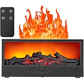 Fireplace Flame Diffuser, 7 Colors Aromatherapy Humidifier with Remote | 150ml Timer &amp; Auto-Off Aromatherapy Essential Oil Diffuser with Remote for Spa, Yoga, Office (Black)
