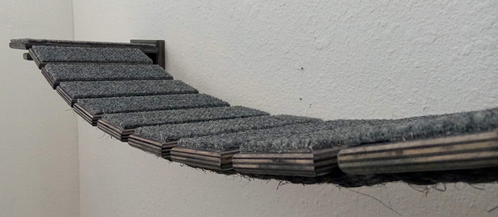 A Cats Domain 6- Piece Wall Mounted Bridge Set (30 Bridge Length, Dark Grey)