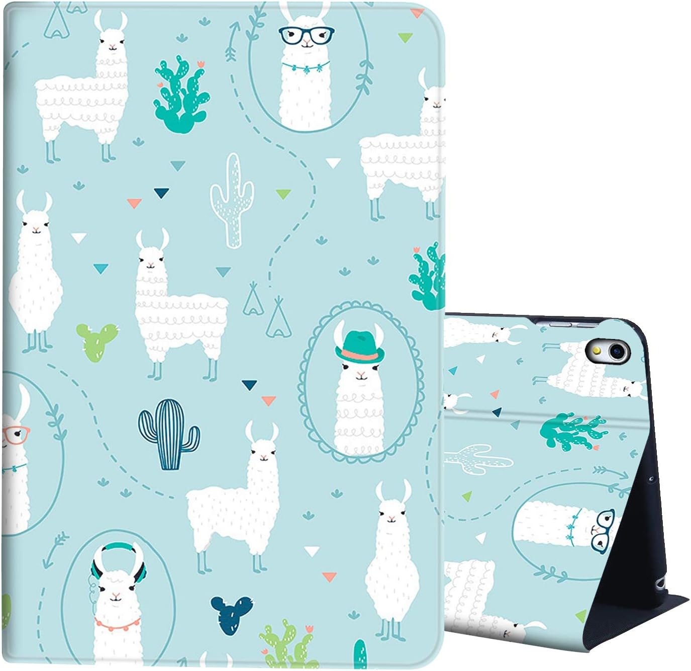 AIRWEE Case for iPad Pro 11 inch 2018, Lightweight Standing Smart Protective Case with Auto Wake/Sleep for iPad Pro 2018,Hola Llama