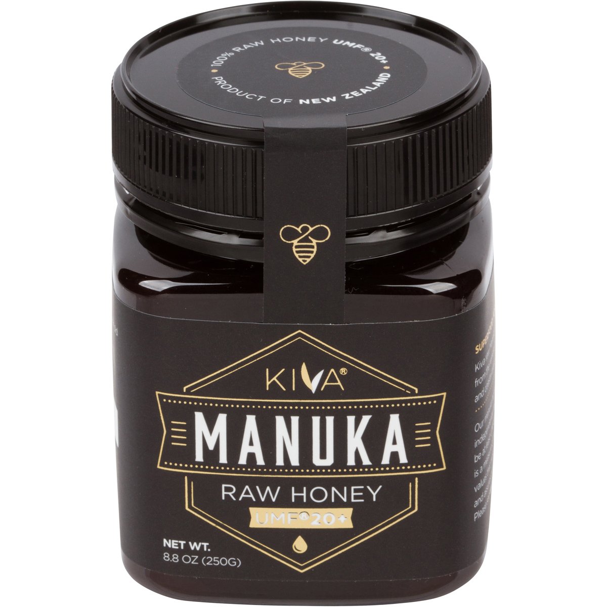 Kiva Raw Manuka Honey, Certified UMF 20+ (MGO 850+) New Zealand (8.8