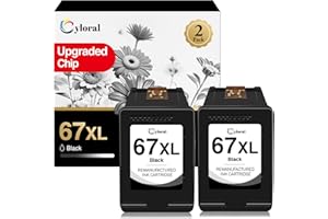 Cyloral 67XL Ink Cartridges Black for HP 67 Ink Cartridges Black for Deskjet 2800e 2827e 2855e 2852e 2755e 2700 4200e 4255e 4