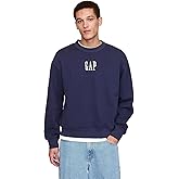 GAP mens Logo Crewneck Fleece Sweatshirt