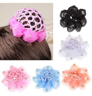 Snood Net Crochet Bun Cover Hair Nets Ballet Bun Elastic Mesh Hair
