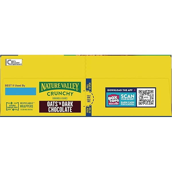 NATURE VALLEY CRUNCHY GRANOLA BARS, OATS ‘N DARK CHOCOLATE, 24 BARS, 17.88 OZ (12 POUCHES)