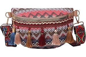 AuSion Bohemian Style Crossbody Bag with Tassels, Crossbody Shoulder Bag for Beach Travel