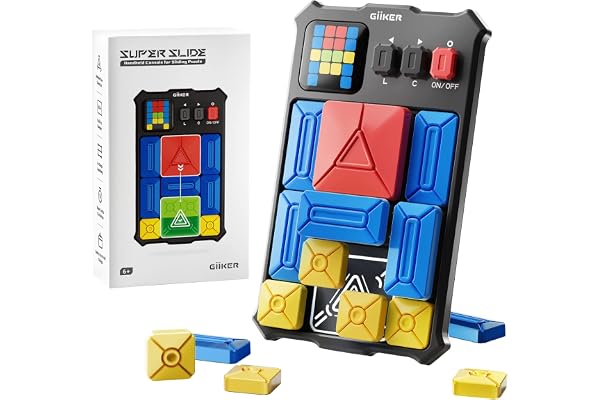 GiiKER Super Slide Puzzle Games, Original 500+ Challenges Brain Teaser Puzzle, Toys for Kids, Teens, Travel Games Birthday Gi