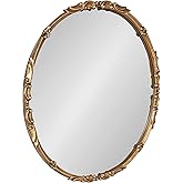 Kate and Laurel Brynley Decorative Metal Round Mirror; 24; Antique Gold; Traditional Ornate Circle Mirror with Iron Detail an