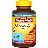 Nature Made CholestOff Plus, Dietary Supplement for Heart Health Support, 100 Softgels, 25 Day Supply