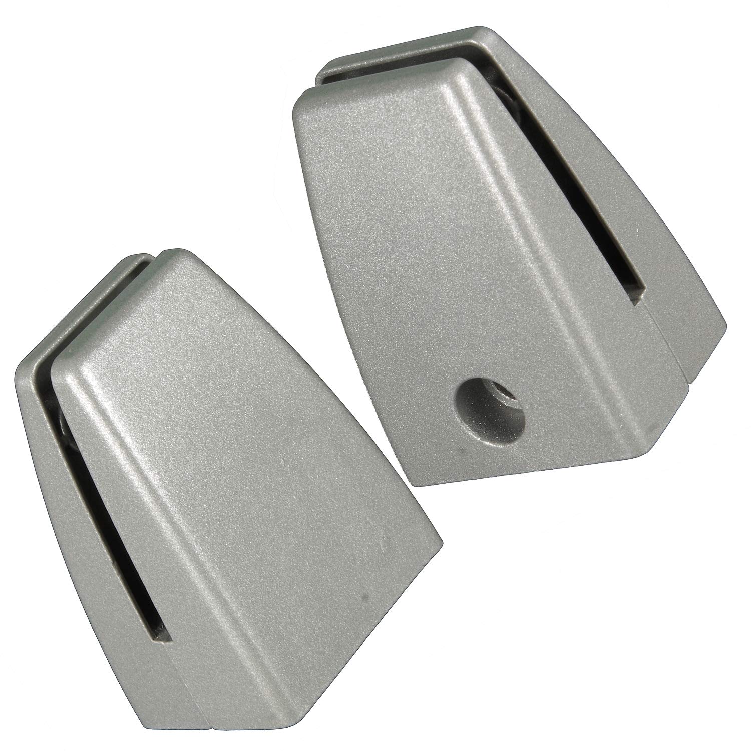 iMount SEM01 2pcs Slim Surface-mount Brackets for Desk Privacy Screens/Under-desk Modesty Panels - Silver