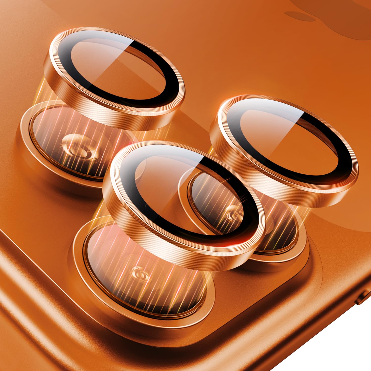 Photo 1 of Hoerrye for iPhone 17 Pro Max/17 Pro Camera Lens Protector - [Top 9H+ Tempered Glass - 12FT Military Grade] Invisible Fit Camera Screen Protector Cover Accessories Case Friendly,Cosmic Orange