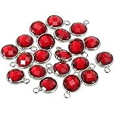 MECCANIXITY Crystal Birthstone Charm, Pendants Drop Bead, for Jewelry Making, Bracelets