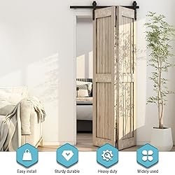 AONAYIOA 36"/3FT Bi-Folding Sliding Barn Door