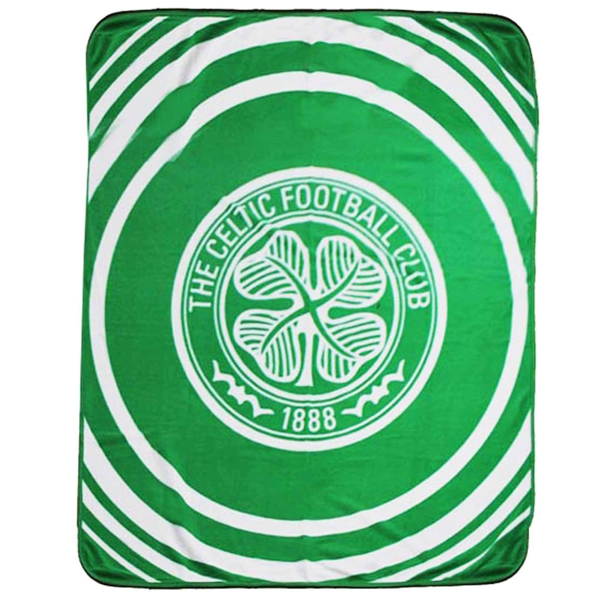 Celtic Official FC Fleece Blanket Throw for the Home or Car (100% Polyester & 125cm x 150cm)