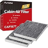Puroma 3 Cabin Air Filter Activated Carbon for CP157 CF12157 Lexus Toyota | For Subaru Avalon Camry Corolla Highlander, Easy installation, Odor Removal, High Airflow Capacity, Long-lasting, Multi-layer