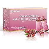 Ageless Beauty Marine Collagen Drink, Liquid Collagen from French with 5,000mg Hydrolyzed Collagen, Korean Collagen Tripeptide and Skipjack Elastin Peptide, Supports Skin, Less Wrinkles, 0 Additives