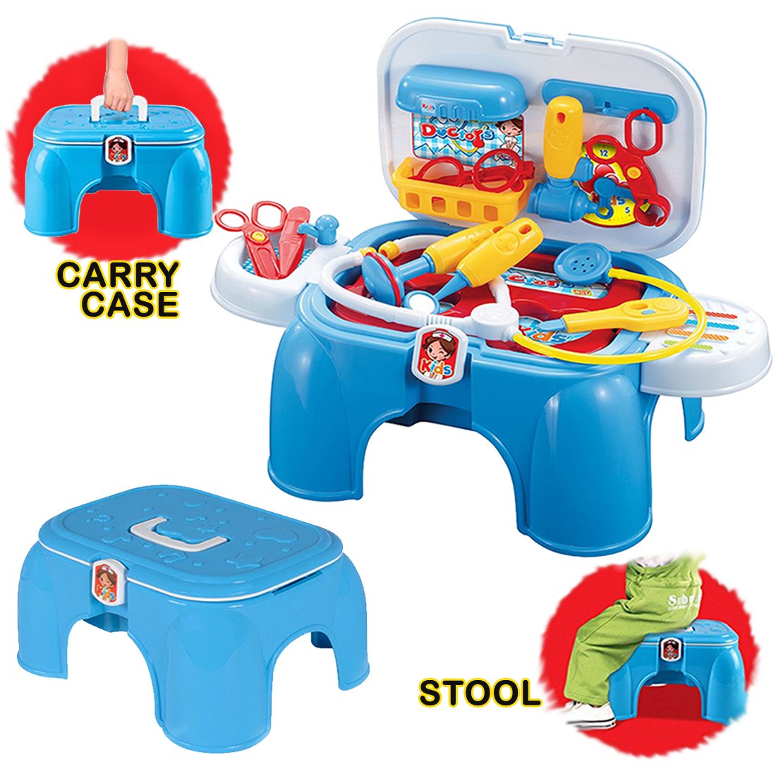 deAO Doctors Medical herramientas Kit de primeros auxilios Playset práctica palos y