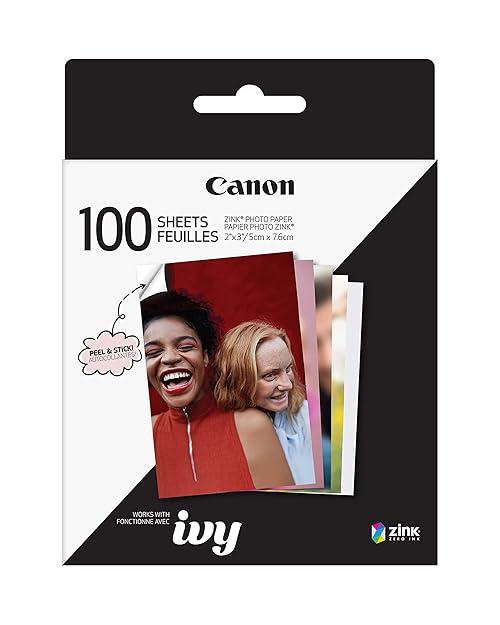 Canon IVY ZINK 2" x 3" Photo Sticker Paper 100 sheets Pack