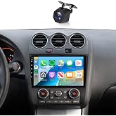 5G WiFi 9 Inch Car Stereo for Nissan Altima 2008 2009 2010 2011 2012 Auto A/C Only Wireless CarPlay Android Auto HD Touch Screen Android Car Radio Bluetooth GPS 1080P Backup Camera FM/SWC