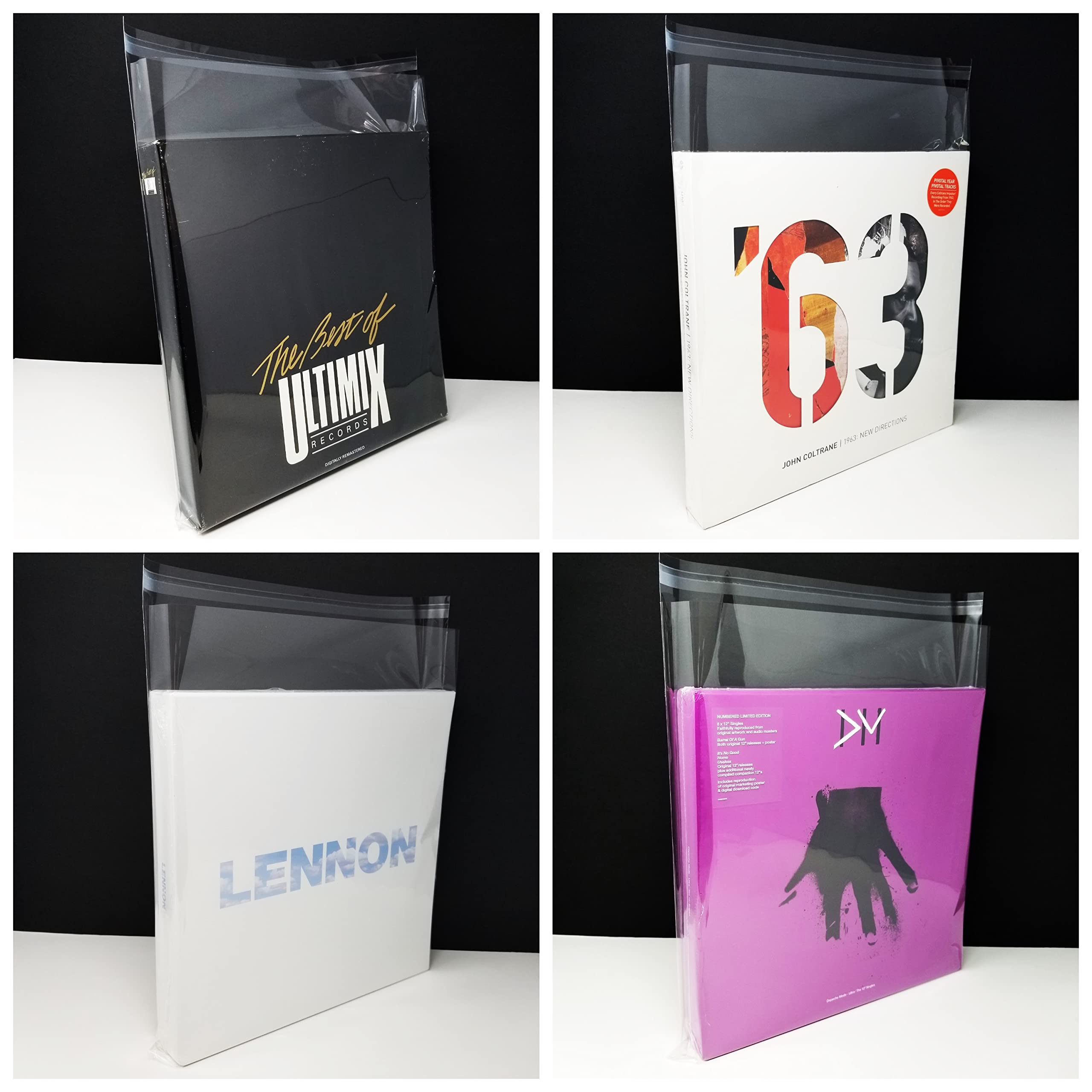 5 Large + Seal Up Box Set Outer Sleeves Fits 45 LP Vinyl Record Albums